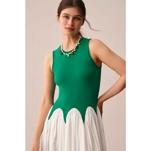NWT x Anthropologie Siempre Michelle Colorblock Midi Dress. Size M. Ret. $198